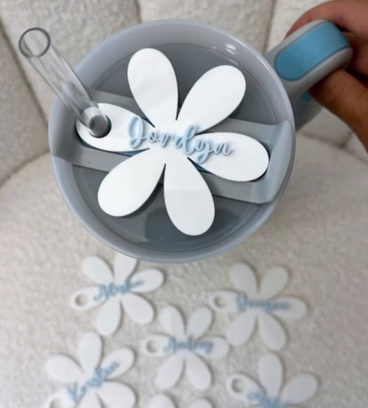 Custom Name Daisy Topper for Stnly Tmblr